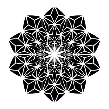 Tasarım elemanı olarak soyut geometrik çember deseni. Vektör sanatı.