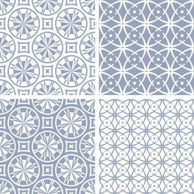 Kusursuz geometrik çember çizgileri ayarlandı. Vektör sanatı.