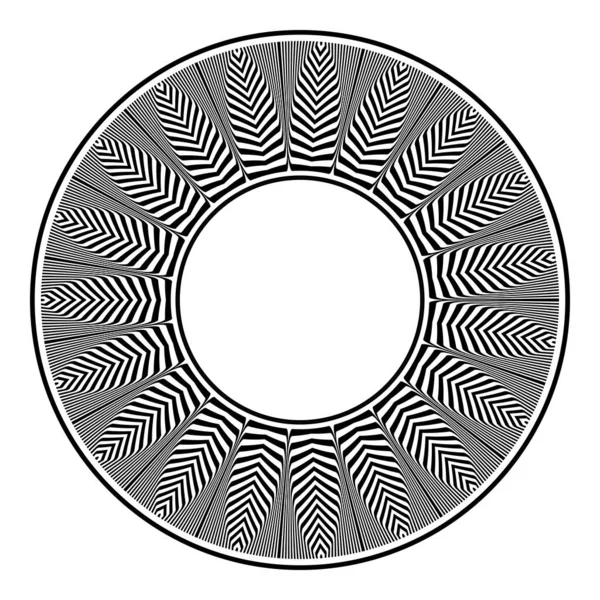 Абстрактный Декоративный Геометрический Рисунок Границы Круга Линии Текстуры Векторное Искусство — стоковый вектор