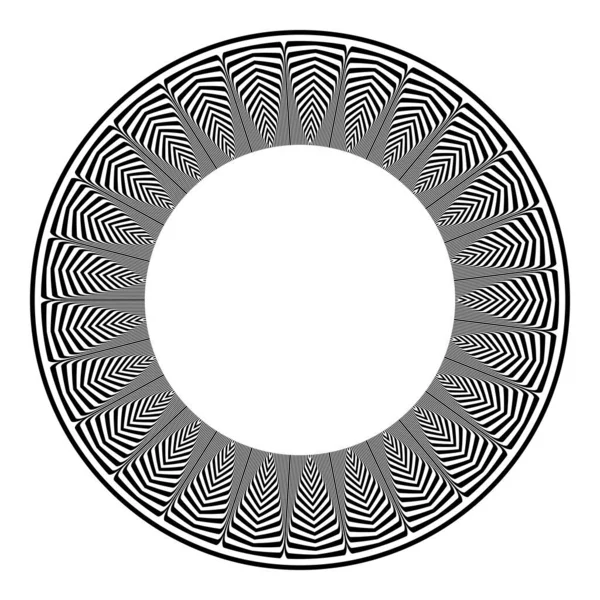 Abstraktes Dekoratives Geometrisches Kreisrandmuster Linien Textur Vektorkunst — Stockvektor