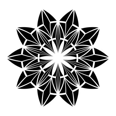 Soyut dekoratif geometrik daire tasarım elemanı. Vektör sanatı.