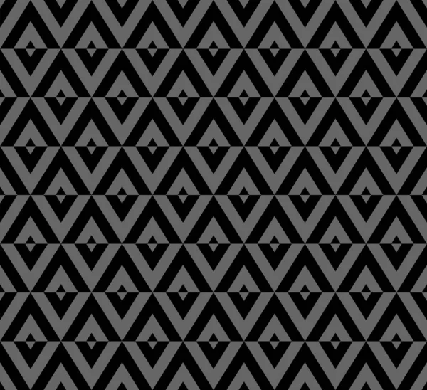 Abstract Seamless Geometric Diamonds Pattern Dark Grey Black Texture Background — Stock Vector