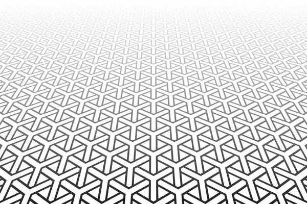 Patrón Geométrico Abstracto Perspectiva Atenuante Fondo Blanco Texturizado Arte Vectorial — Vector de stock