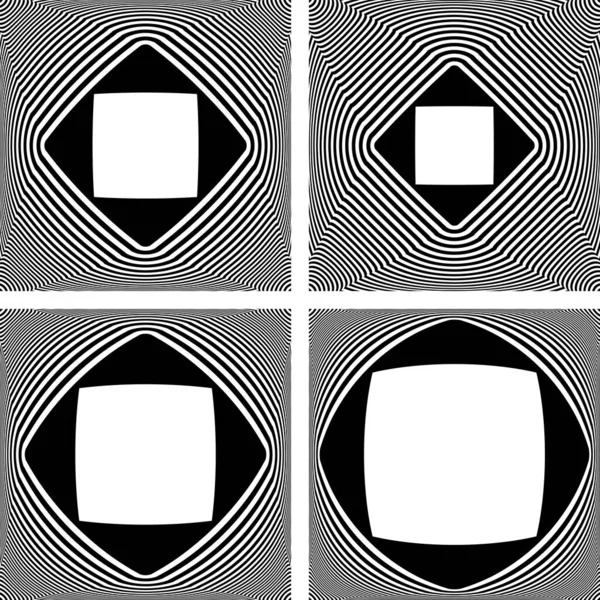 Elementi Astratti Geometrici Convessi Arte Vettoriale — Vettoriale Stock