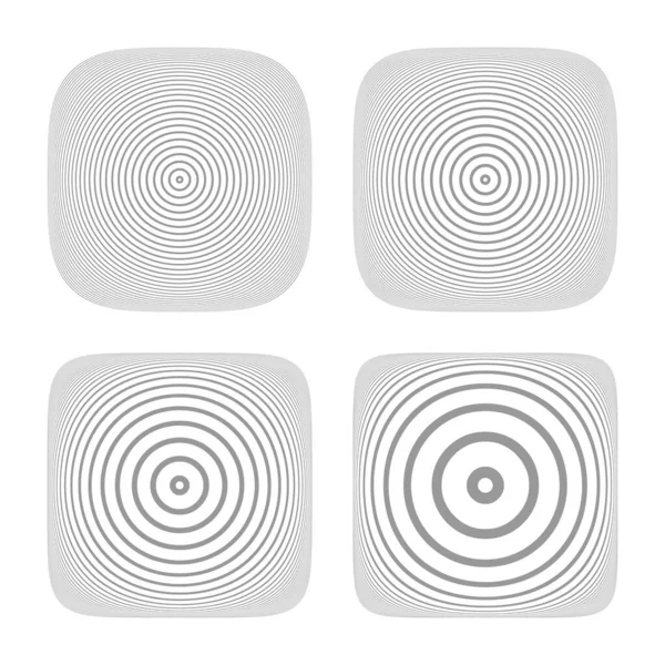 Boutons Réglés Eléments Géométriques Abstraits Texture Des Lignes Cercle Art — Image vectorielle