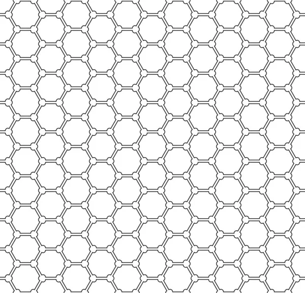 无缝几何六边形图案 白色纹理背景 矢量艺术 — 图库矢量图片