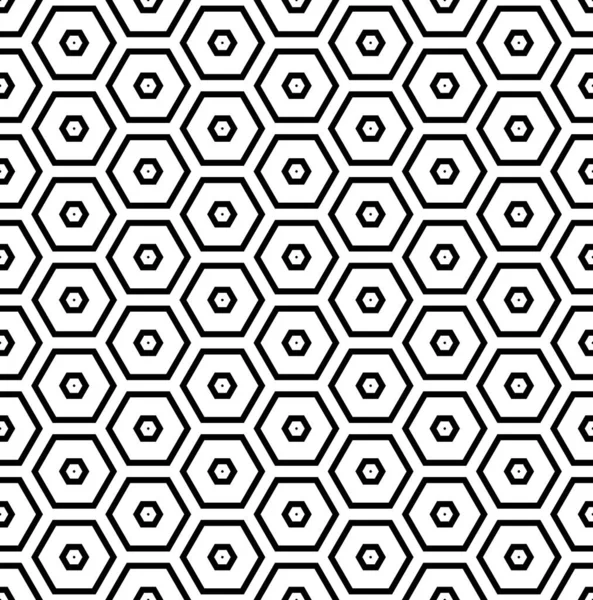 Seamless Hexagons Pattern Geometric Texture Vector Art — Stock Vector