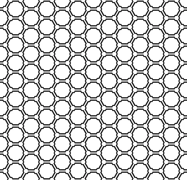 Sömlösa Geometriska Hexagoner Rutmönster Vektorkonst — Stock vektor