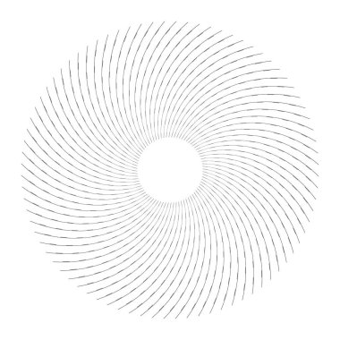 Soyut çember tasarım ögesi. Döndürme hareketi. Vektör illüstrasyonu.