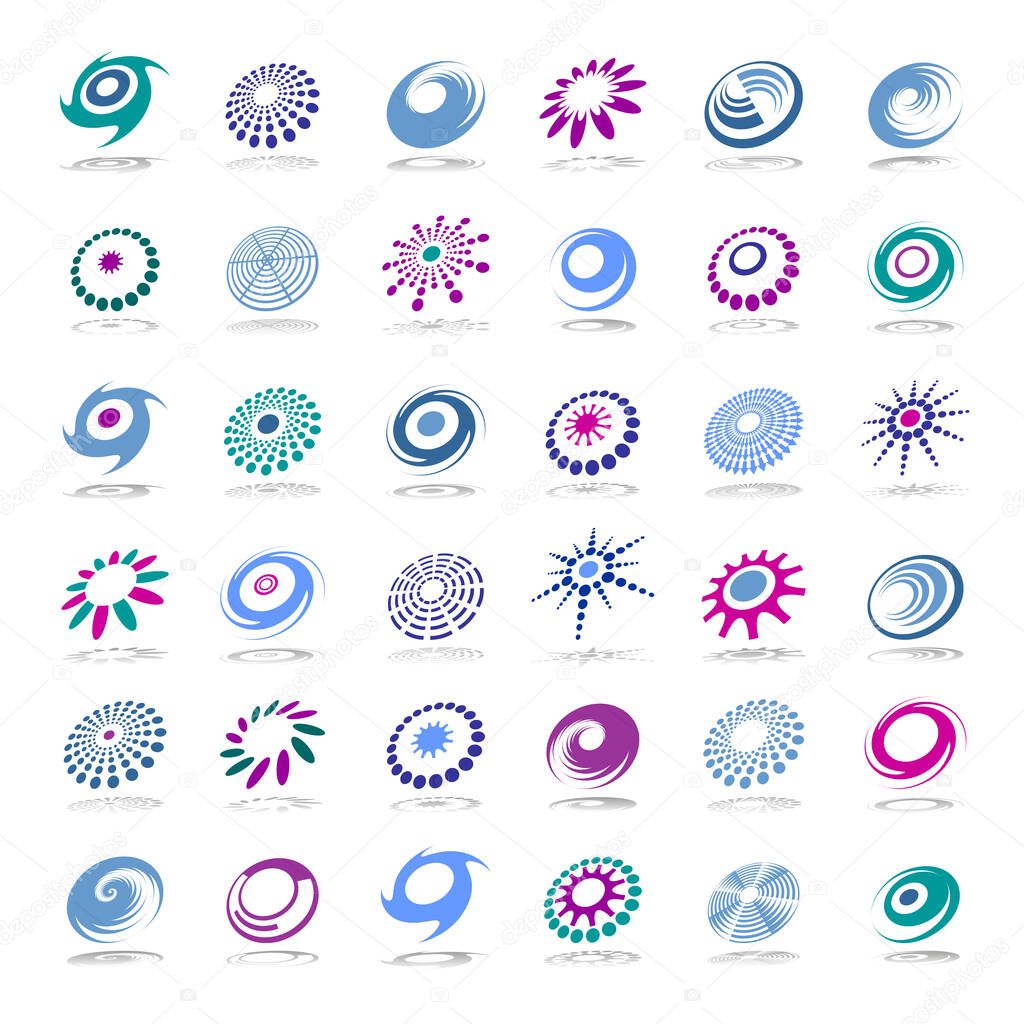 Design elements set. Abstract icons. Vector illustration..