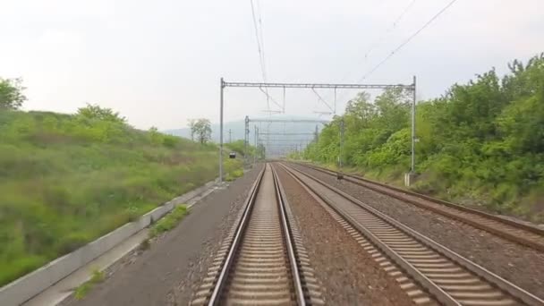铁路旅行的角度来看 — 图库视频影像