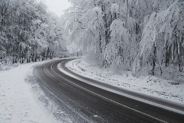 Autofahren im Winter — Stockfoto