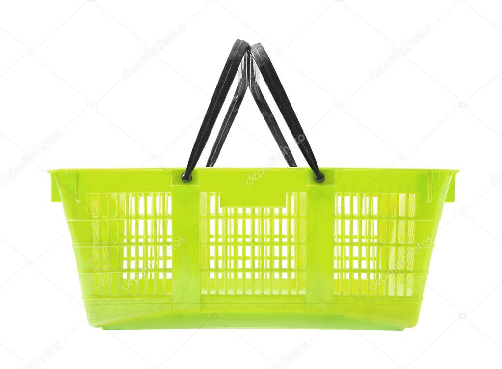 Shopping basket on white