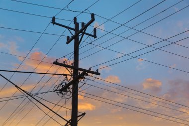 Elektrik direği satırlarında