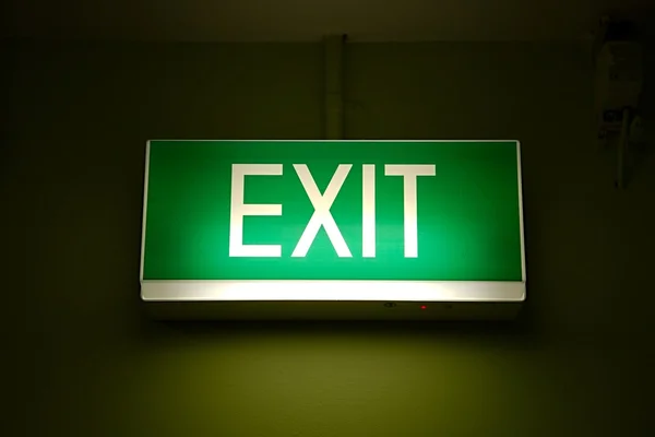 Emergency Exit Sign — Stock Photo, Image