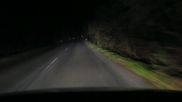 Condução à noite — Vídeo de Stock