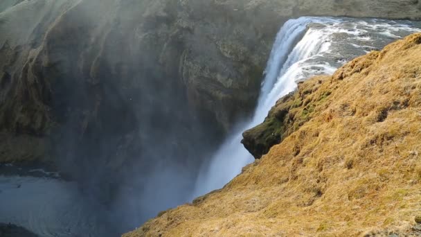 Waterval in IJsland — Stockvideo