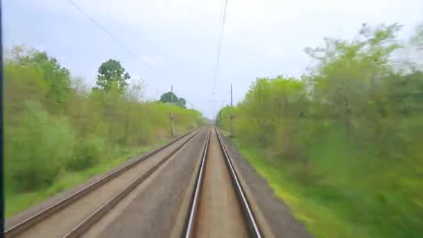 Movimento rápido ferroviário — Vídeo de Stock