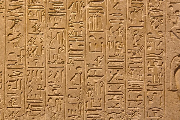 Starożytny skrypt hieroglificzny — Zdjęcie stockowe