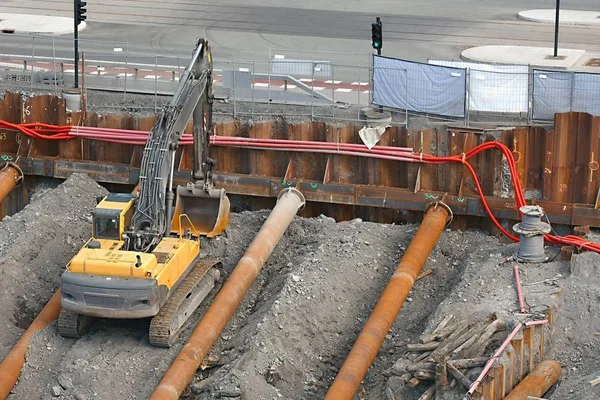 Construction site machinery — Stock Photo, Image