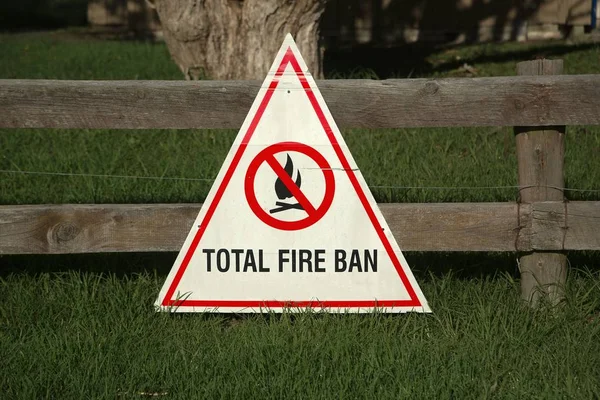Fire Ban Sign — Stock Photo, Image