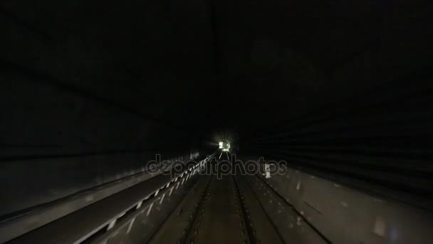 Metro yolculuğu görünümü — Stok video