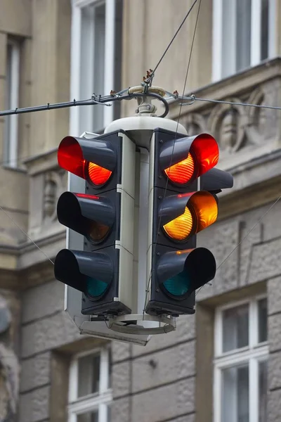 A város közlekedési lámpák — Stock Fotó