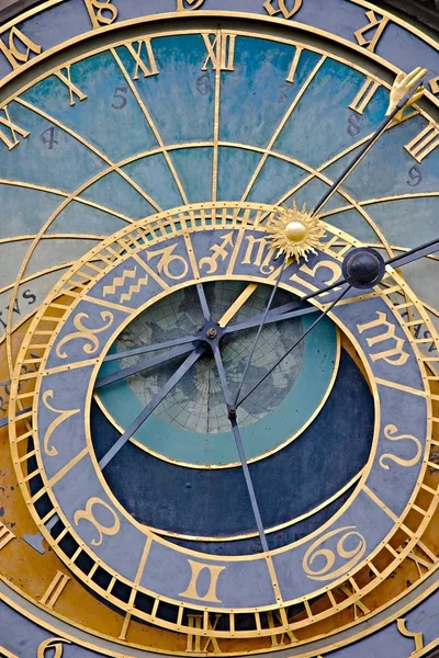 Velho detalhe do relógio astronômico — Fotografia de Stock