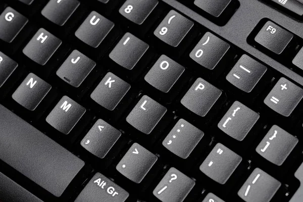 Detail černé klávesnice — Stock fotografie