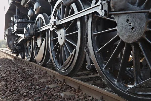 Dettaglio locomotiva a vapore — Foto Stock