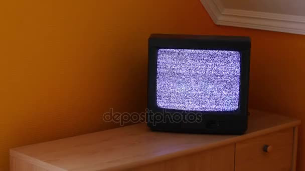 Телевидение без сигнала — стоковое видео