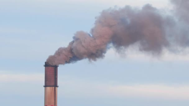Rokende energiecentrale — Stockvideo