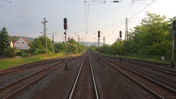 Viaje en tren POV — Vídeos de Stock