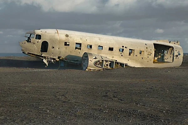 Destruição de aviões na Islândia — Fotografia de Stock