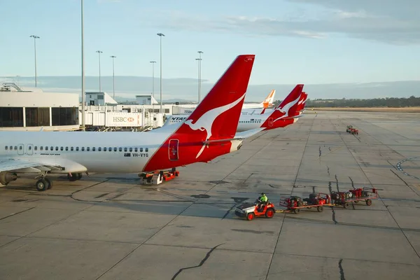 Flygplan av Qantas — Stockfoto