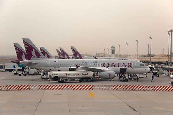 Aircrafts at Doha Airport