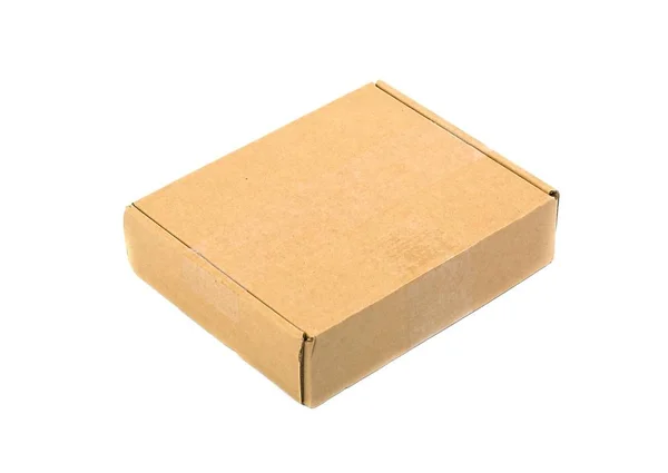 Pudełko tekturowe na białym — Zdjęcie stockowe