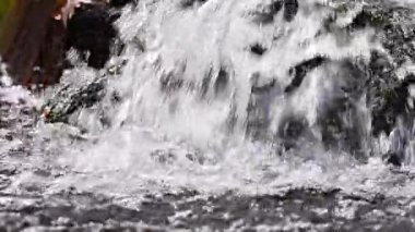 Şelale ayrıntı ağır çekim