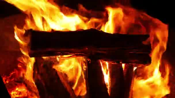 壁炉的炉火 — 图库视频影像
