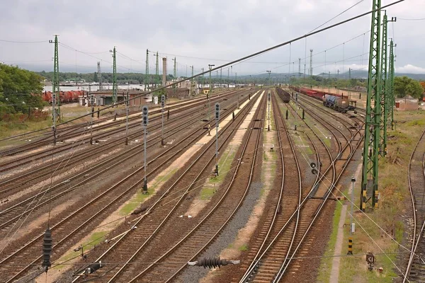 Railway Station Tracks — Stock Photo, Image