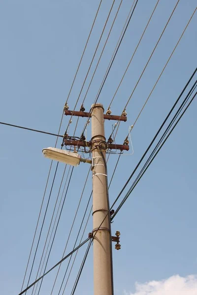 Electric line columns — Stock Photo, Image