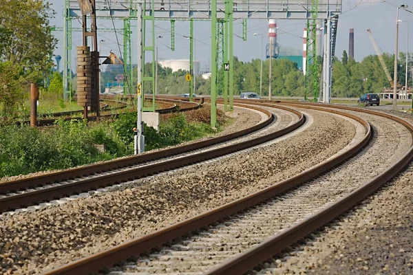 Järnväg spår närbild — Stockfoto