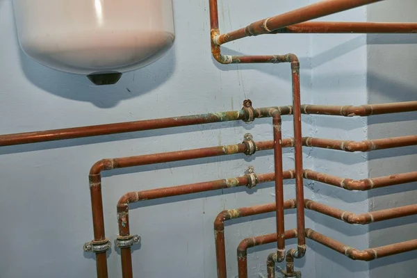 Muchos tubos de calefacción — Foto de Stock