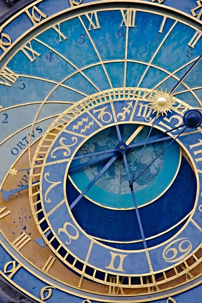 Παλιά αστρονομικό ρολόι λεπτομέρεια — Φωτογραφία Αρχείου