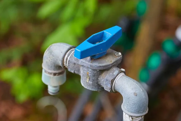 Wasserhahn im Garten — Stockfoto