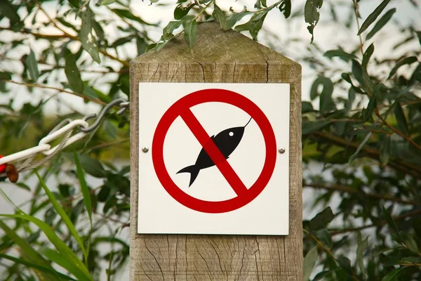 No Fishing Sign — Stock Photo, Image