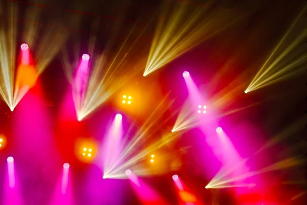 Kolorowy koncert oświetlenie — Zdjęcie stockowe
