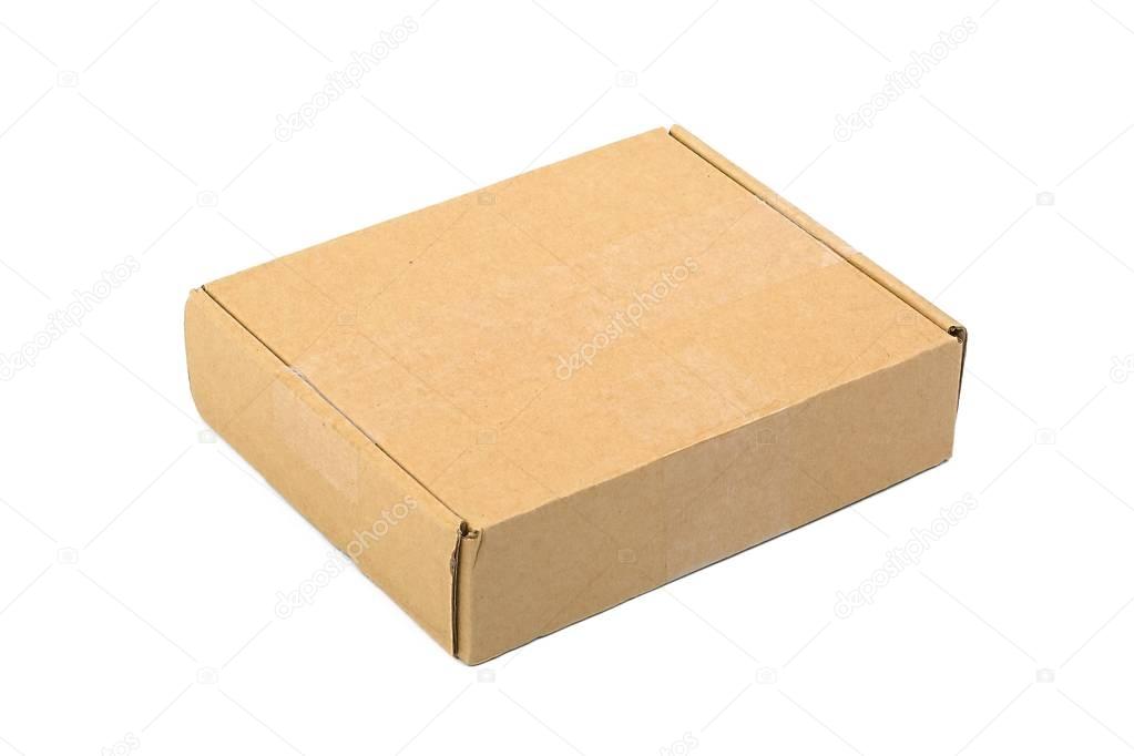 Cardboard Box on White