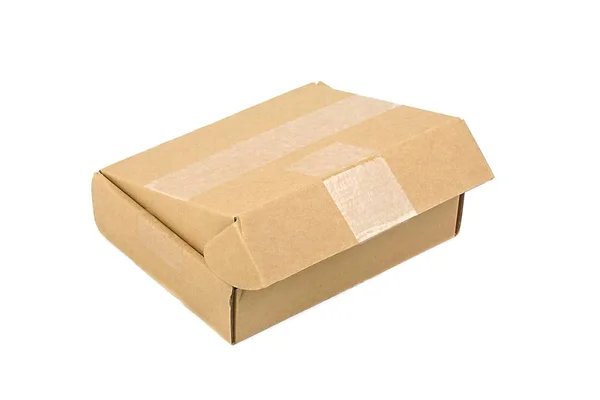 Cardboard Box on White — Stock Photo, Image