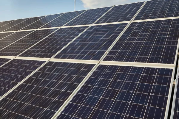 Solar panels on a roof — Stock Photo, Image